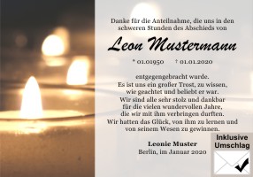 Trauerkarten Danksagung