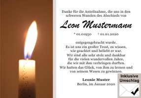 Trauerkarten Danksagung