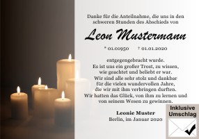 Trauerkarten Danksagung