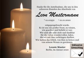 Trauerkarten Danksagung