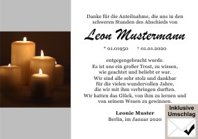 Trauerkarten Danksagung