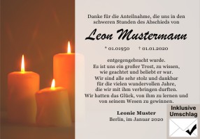 Trauerkarten Danksagung
