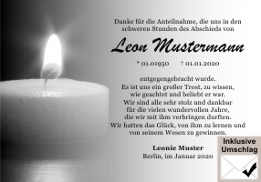 Trauerkarten Danksagung