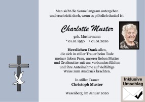 Trauerkarten Danksagung