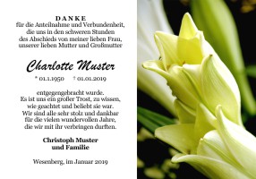 Trauerkarten Danksagung