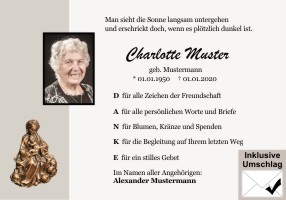 Trauerkarten Danksagung