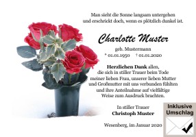 Trauerkarten Danksagung