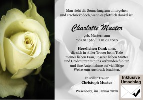 Trauerkarten Danksagung