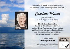 Trauerkarten Danksagung