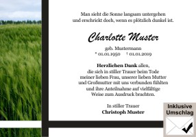 Trauerkarten Danksagung