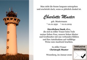Trauerkarten Danksagung