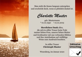 Trauerkarten Danksagung