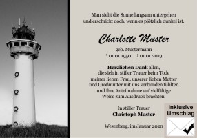 Trauerkarten Danksagung