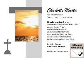 Trauerkarten Danksagung