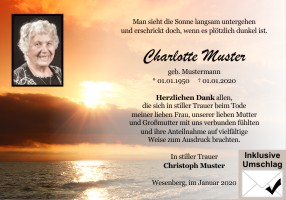 Trauerkarten Danksagung