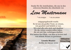 Trauerkarten Danksagung