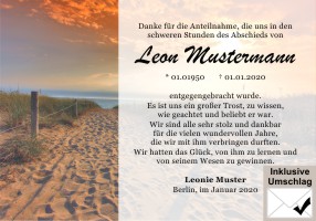 Trauerkarten Danksagung