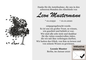 Trauerkarten Danksagung